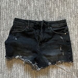 RSQ Black Distressed Jean Shorts size 24